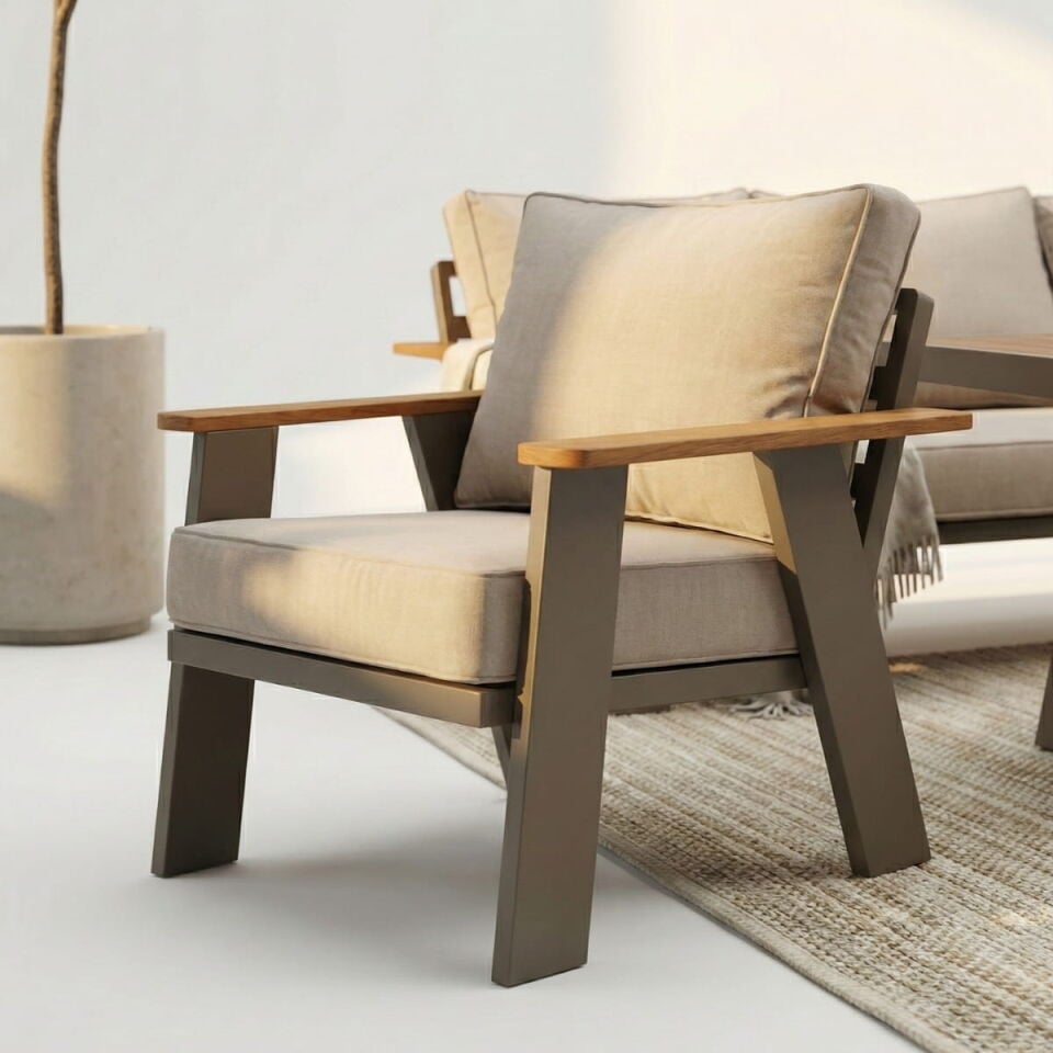 Parla Alüminyum Oturma Grubu